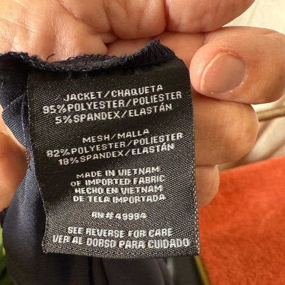 R&M Richards Women's Sz XL Elegant Sheer Back Black Cardigan Poly/Spandex - Picture 6 of 6